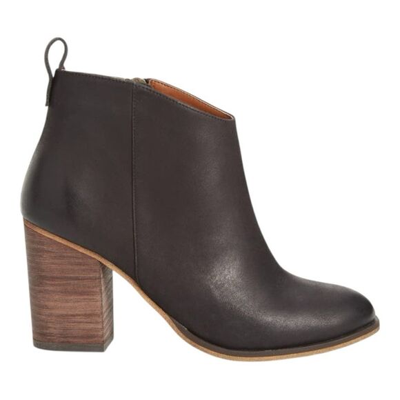 BP leather bootie with stacked heel. Size 10. - Picture 3 of 9